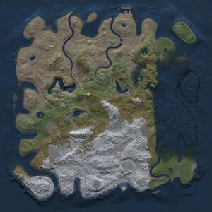 Thumbnail Rust Map: Procedural Map, Size: 4500, Seed: 1579824467, 16 Monuments