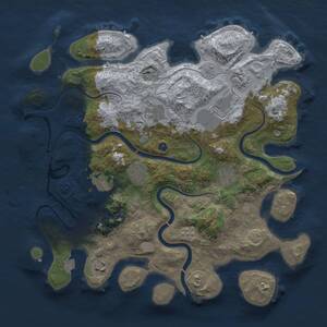 Thumbnail Rust Map: Procedural Map, Size: 3750, Seed: 1754742402, 12 Monuments