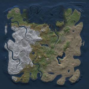 Thumbnail Rust Map: Procedural Map, Size: 4500, Seed: 1594852365, 16 Monuments