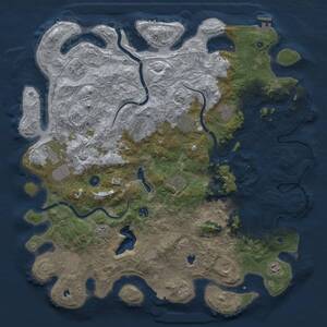 Thumbnail Rust Map: Procedural Map, Size: 4800, Seed: 1884214519, 17 Monuments