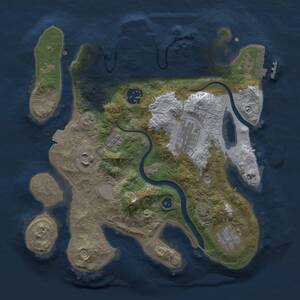 Thumbnail Rust Map: Procedural Map, Size: 2800, Seed: 231232211, 10 Monuments