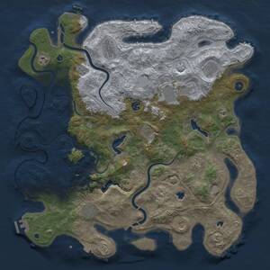 Thumbnail Rust Map: Procedural Map, Size: 4500, Seed: 517130099, 16 Monuments