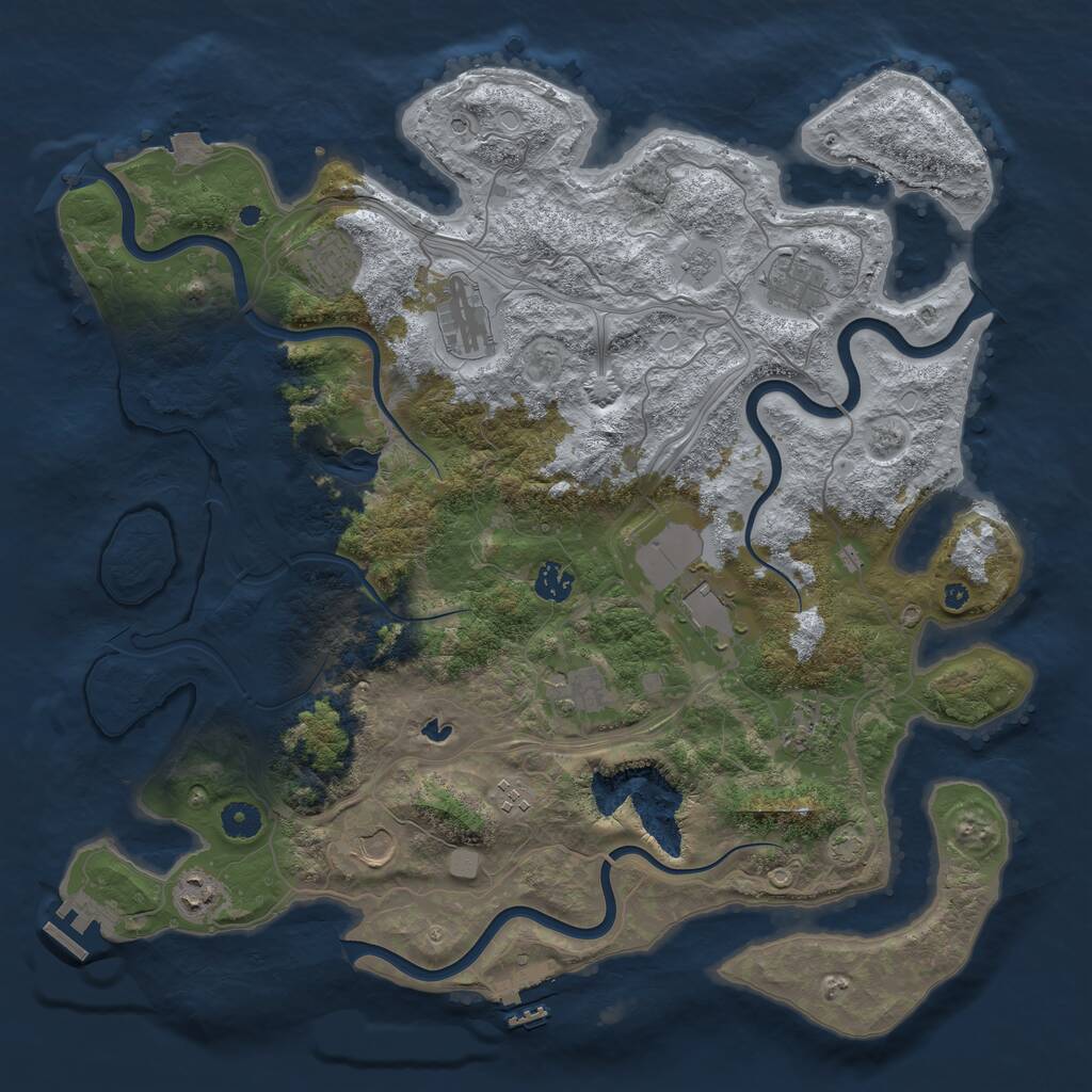 Rust Map: Procedural Map, Size: 4250, Seed: 1341432, 16 Monuments