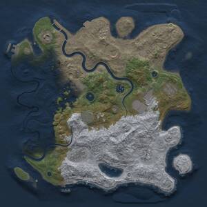 Thumbnail Rust Map: Procedural Map, Size: 3750, Seed: 2074726616, 16 Monuments