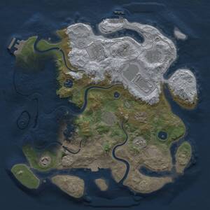 Thumbnail Rust Map: Procedural Map, Size: 3500, Seed: 1206073079, 14 Monuments
