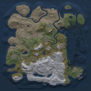 Thumbnail Rust Map: Procedural Map, Size: 4000, Seed: 912920, 16 Monuments