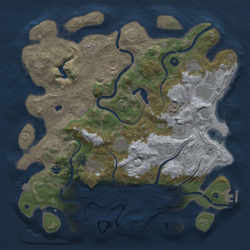 Rust Map: Procedural Map, Size: 4250, Seed: 11769142, 15 Monuments