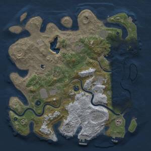 Thumbnail Rust Map: Procedural Map, Size: 4000, Seed: 1465259217, 16 Monuments