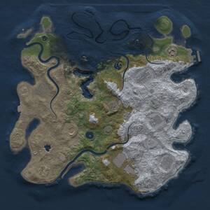 Thumbnail Rust Map: Procedural Map, Size: 4000, Seed: 1782269003, 17 Monuments