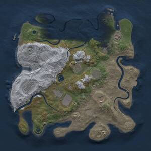 Thumbnail Rust Map: Procedural Map, Size: 3500, Seed: 1092650131, 15 Monuments