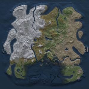 Thumbnail Rust Map: Procedural Map, Size: 4250, Seed: 312415, 16 Monuments
