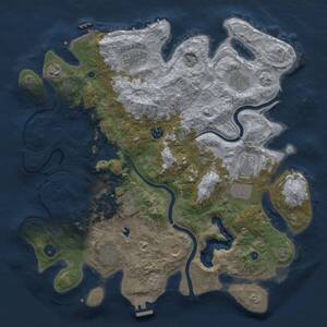 Thumbnail Rust Map: Procedural Map, Size: 4000, Seed: 445025947, 16 Monuments