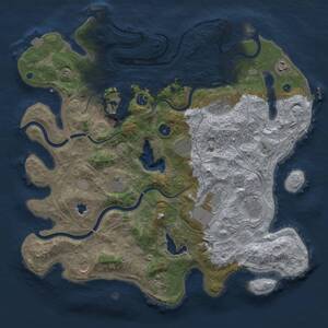 Thumbnail Rust Map: Procedural Map, Size: 4250, Seed: 606005524, 17 Monuments