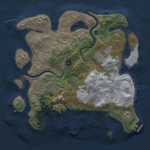 Thumbnail Rust Map: Procedural Map, Size: 3500, Seed: 168667398, 13 Monuments