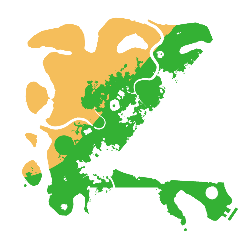 Biome Rust Map: Procedural Map, Size: 3500, Seed: 168667398