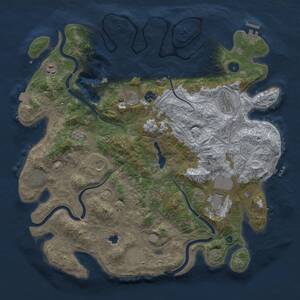 Thumbnail Rust Map: Procedural Map, Size: 4250, Seed: 57563, 16 Monuments