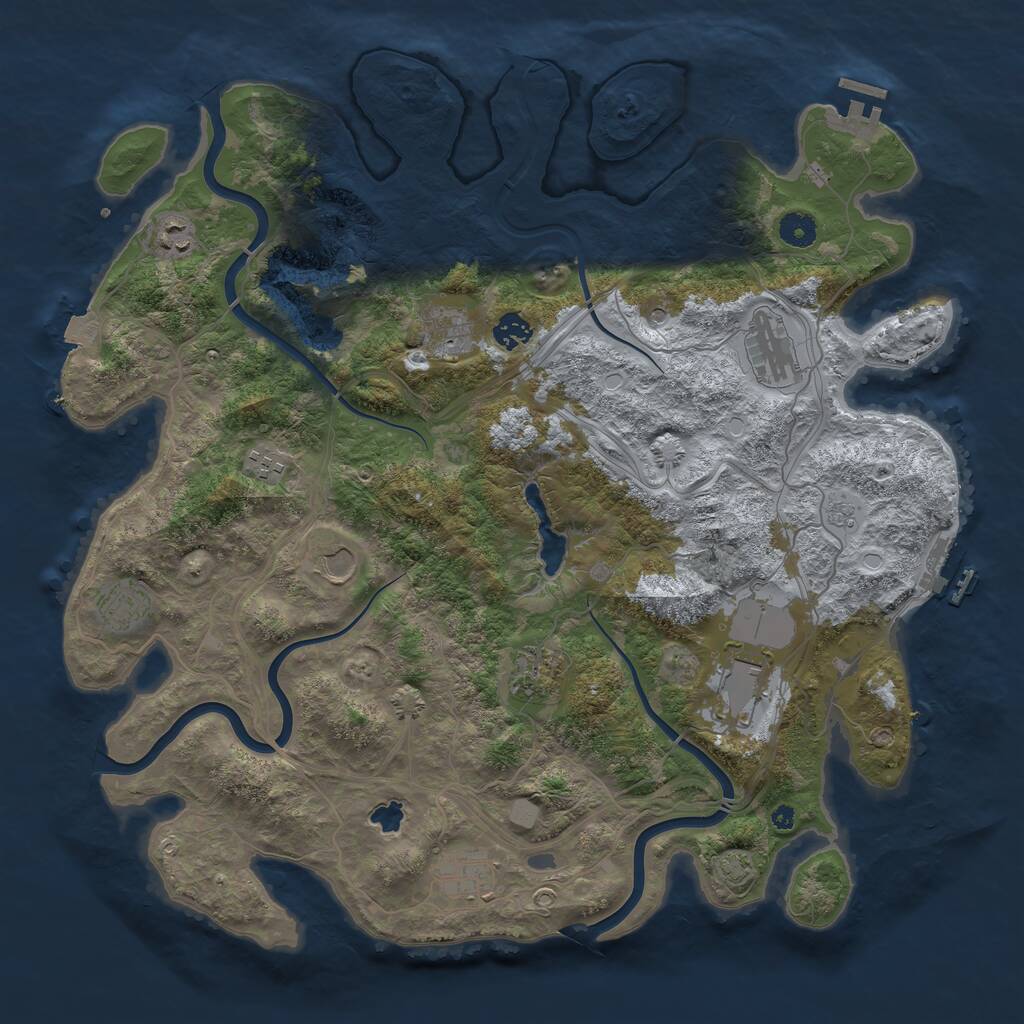 Rust Map: Procedural Map, Size: 4250, Seed: 57563, 16 Monuments