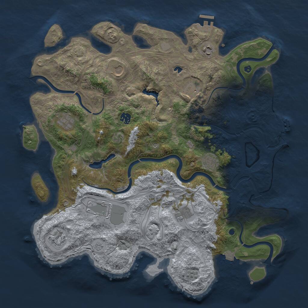 Rust Map: Procedural Map, Size: 4250, Seed: 5312997, 16 Monuments