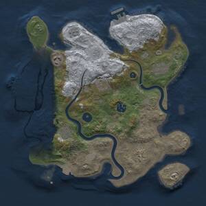 Thumbnail Rust Map: Procedural Map, Size: 3250, Seed: 615328432, 13 Monuments