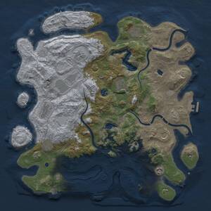 Thumbnail Rust Map: Procedural Map, Size: 4250, Seed: 1314962052, 16 Monuments