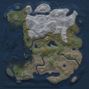 Thumbnail Rust Map: Procedural Map, Size: 4000, Seed: 617144845, 15 Monuments