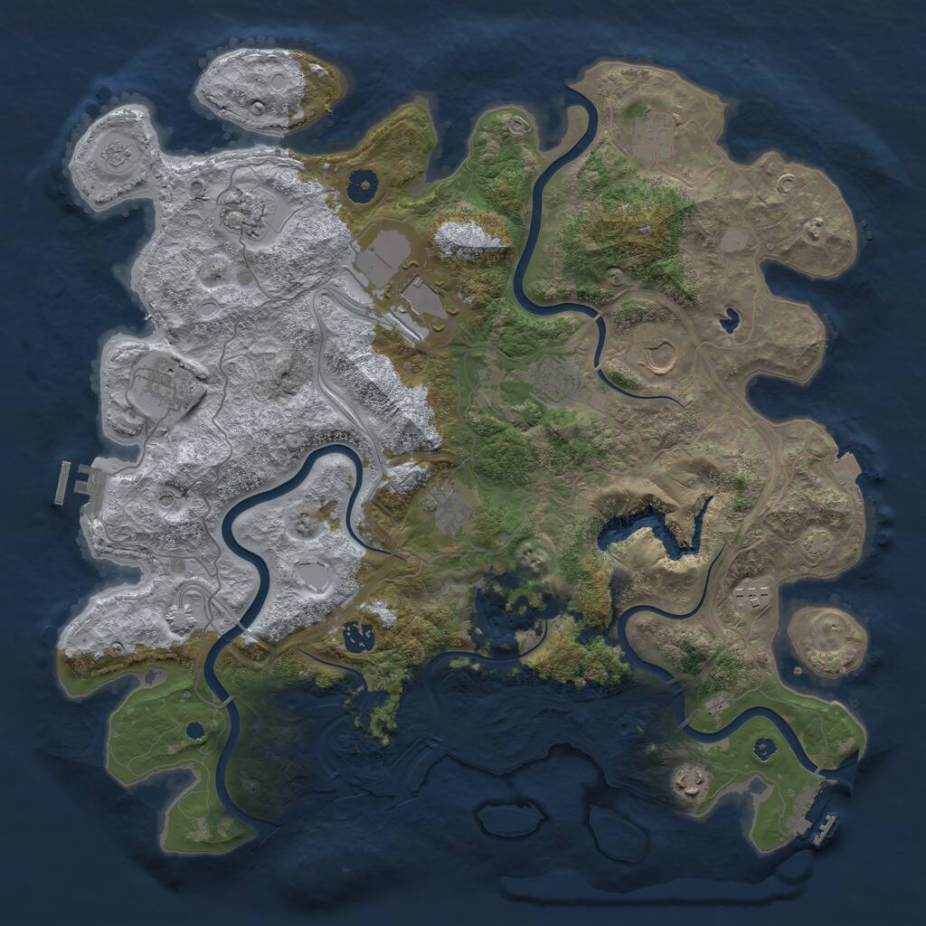Rust Map: Procedural Map, Size: 4250, Seed: 175045963, 16 Monuments