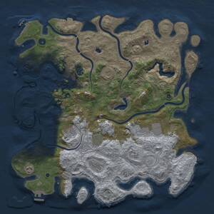 Thumbnail Rust Map: Procedural Map, Size: 4500, Seed: 412746892, 15 Monuments