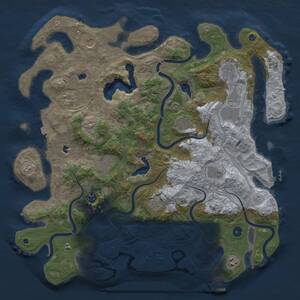 Thumbnail Rust Map: Procedural Map, Size: 4500, Seed: 328252740, 17 Monuments