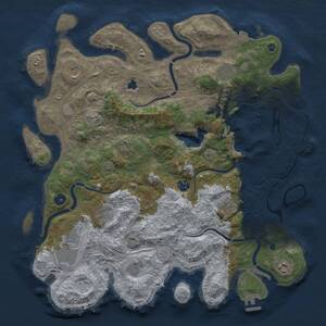 Thumbnail Rust Map: Procedural Map, Size: 4300, Seed: 1695590415, 16 Monuments