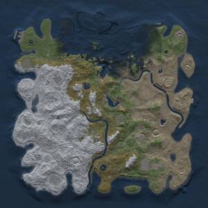 Thumbnail Rust Map: Procedural Map, Size: 4750, Seed: 613410415, 17 Monuments