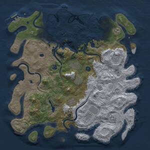 Thumbnail Rust Map: Procedural Map, Size: 4500, Seed: 179696354, 16 Monuments