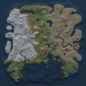Thumbnail Rust Map: Procedural Map, Size: 4800, Seed: 98932354, 17 Monuments