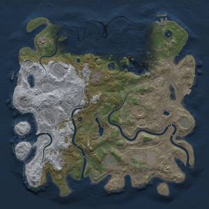 Thumbnail Rust Map: Procedural Map, Size: 4250, Seed: 1294334976, 17 Monuments