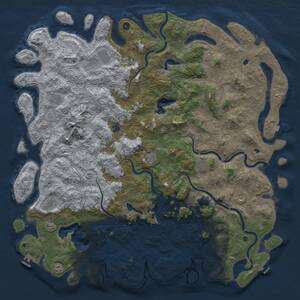 Thumbnail Rust Map: Procedural Map, Size: 5995, Seed: 139514931, 17 Monuments