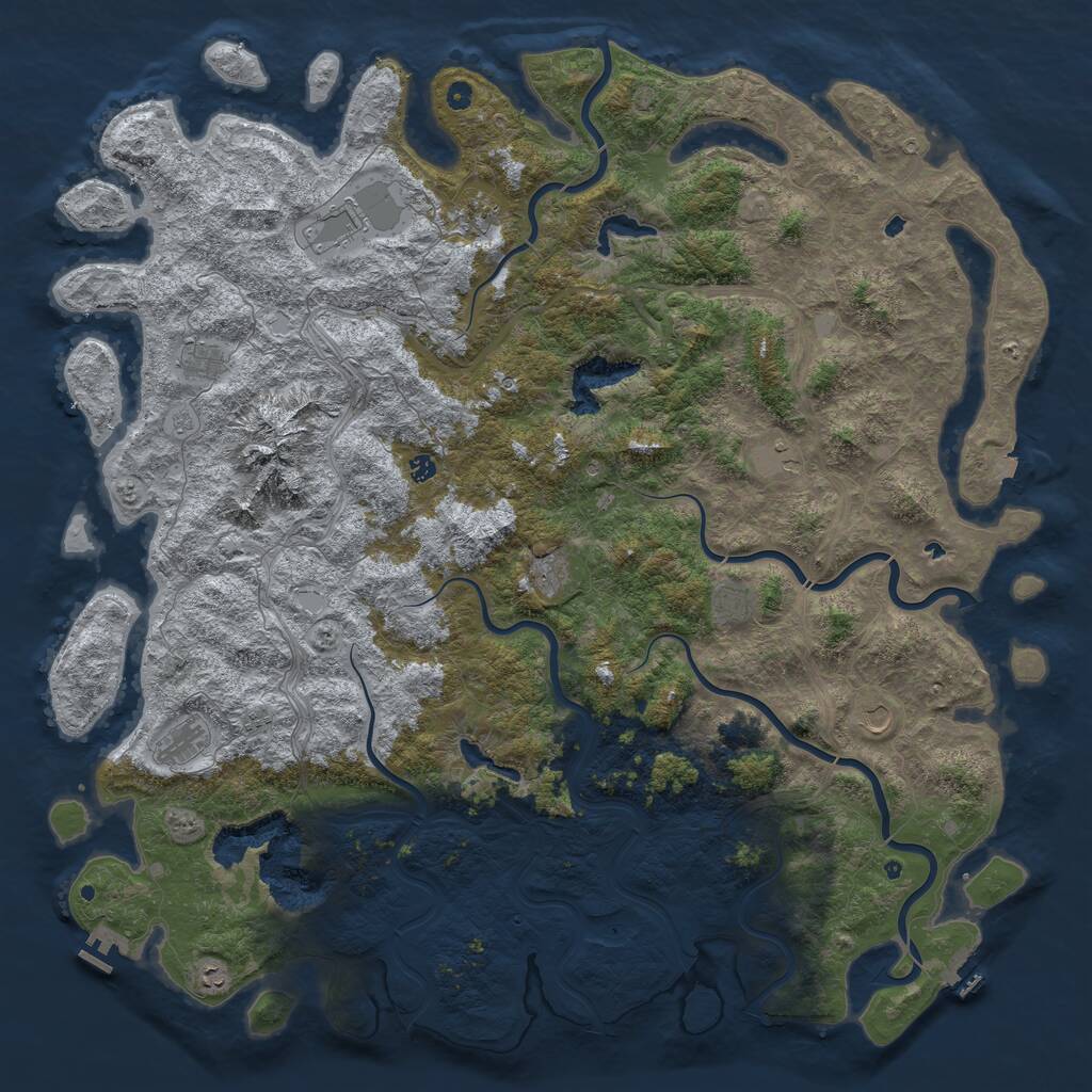 Rust Map: Procedural Map, Size: 5995, Seed: 139514931, 17 Monuments