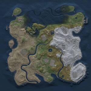 Thumbnail Rust Map: Procedural Map, Size: 3750, Seed: 272793374, 17 Monuments