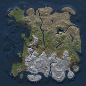 Thumbnail Rust Map: Procedural Map, Size: 4250, Seed: 825153875, 17 Monuments
