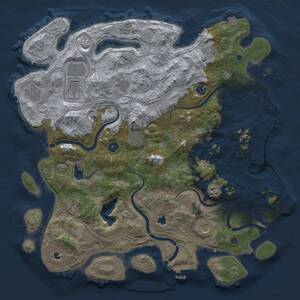 Thumbnail Rust Map: Procedural Map, Size: 4500, Seed: 1848762070, 16 Monuments