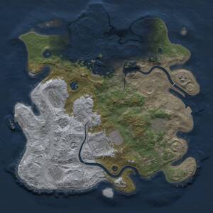 Thumbnail Rust Map: Procedural Map, Size: 3700, Seed: 948378177, 16 Monuments