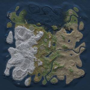Thumbnail Rust Map: Procedural Map, Size: 4500, Seed: 233570288, 16 Monuments