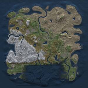 Thumbnail Rust Map: Procedural Map, Size: 4500, Seed: 1067032964, 16 Monuments