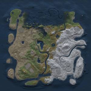 Thumbnail Rust Map: Procedural Map, Size: 4000, Seed: 1592829403, 14 Monuments