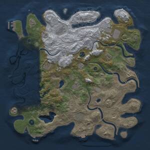 Thumbnail Rust Map: Procedural Map, Size: 4250, Seed: 1608783273, 16 Monuments
