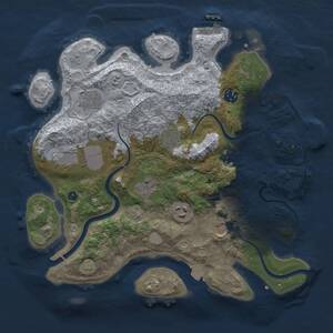 Thumbnail Rust Map: Procedural Map, Size: 3500, Seed: 94610553, 14 Monuments