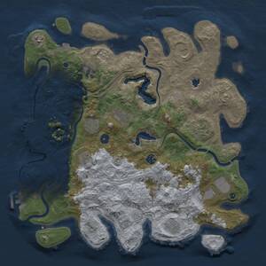 Thumbnail Rust Map: Procedural Map, Size: 4250, Seed: 1950398488, 17 Monuments
