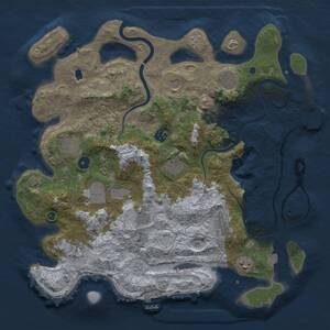 Thumbnail Rust Map: Procedural Map, Size: 4000, Seed: 867007768, 17 Monuments