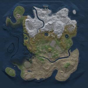 Thumbnail Rust Map: Procedural Map, Size: 3500, Seed: 66995603, 15 Monuments