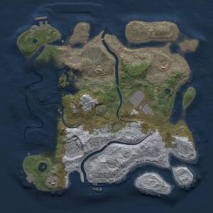 Thumbnail Rust Map: Procedural Map, Size: 3500, Seed: 249335943, 12 Monuments