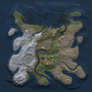 Thumbnail Rust Map: Procedural Map, Size: 3000, Seed: 812625488, 10 Monuments