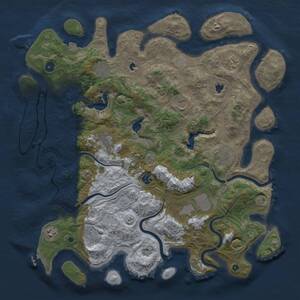 Thumbnail Rust Map: Procedural Map, Size: 4500, Seed: 95128861, 15 Monuments